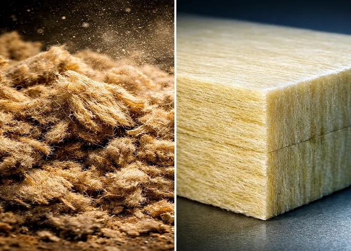 مقایسه بافت ماکرو پشم سنگ بی کیفیت و عایق صوتی نانو ایزوور ضد حساسیت