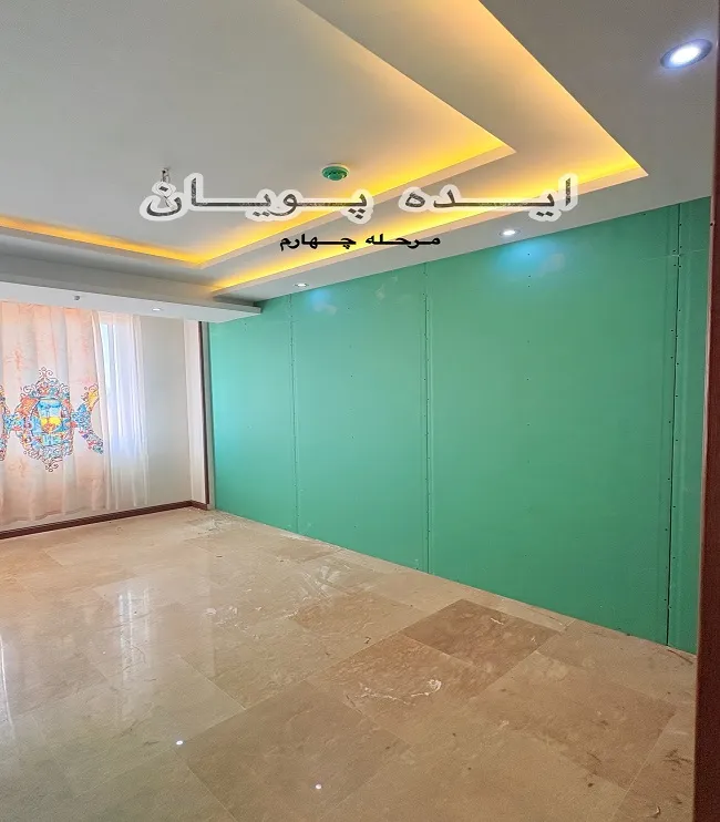 پایان اجرای عایق صوتی دیوار مشترک بدون تخریب و آماده رنگ